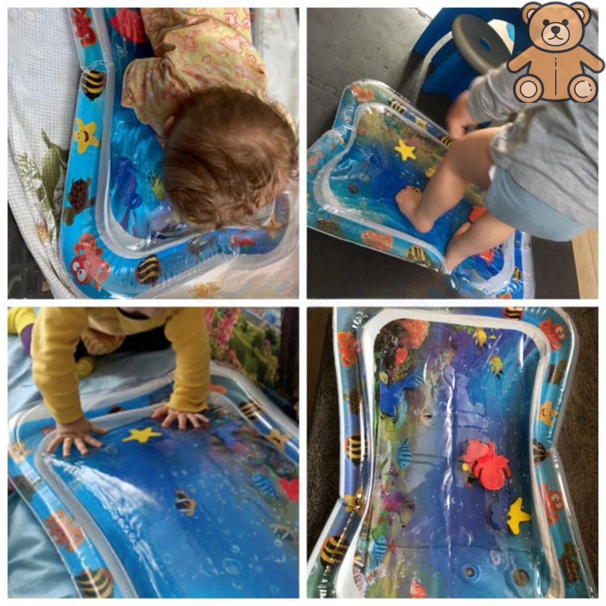 Stay-On-Tummy™|Tapis de jeu d'eau gonflable pour bébé